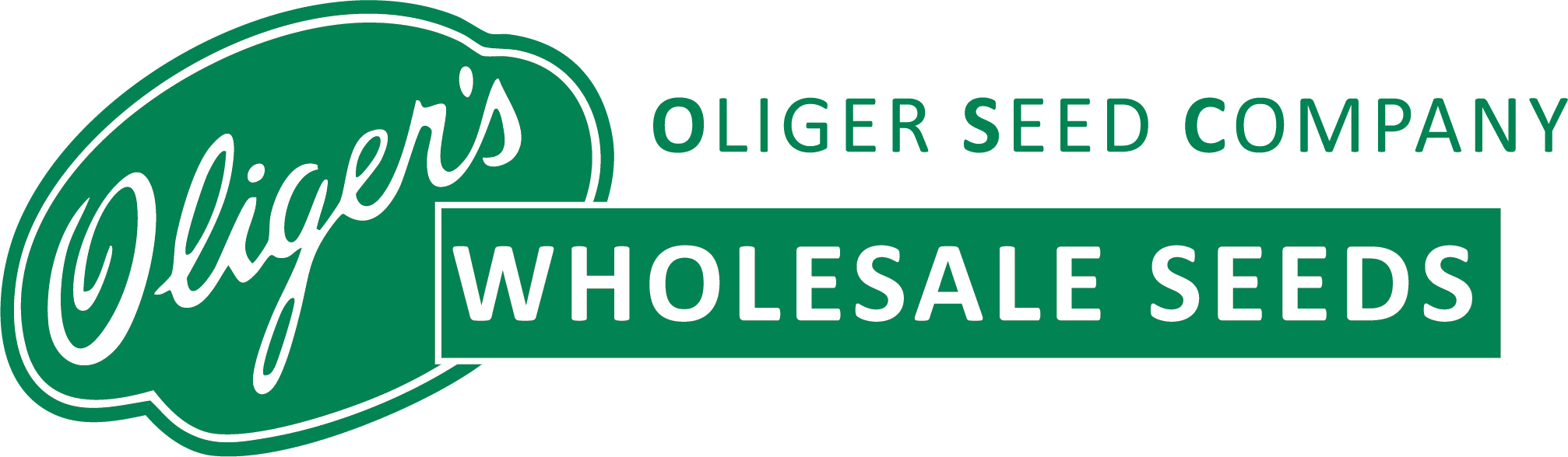 oliger logo - 4c Green logo of Oliger's Seed Company of Ankron, Ohio.